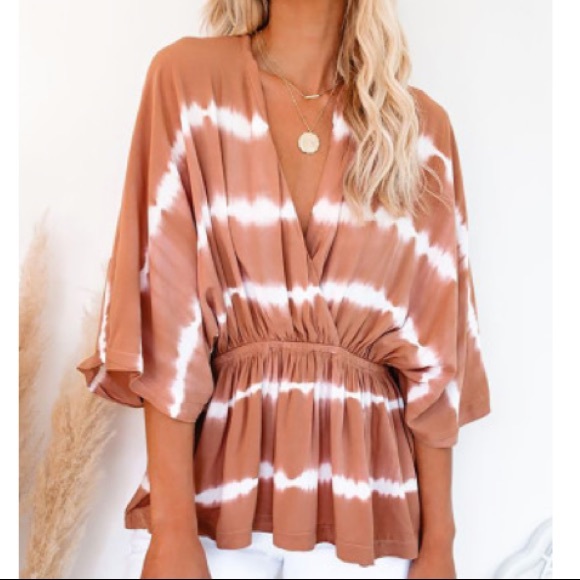 😊Last Tie Dyed Peplum Top - Picture 5 of 5